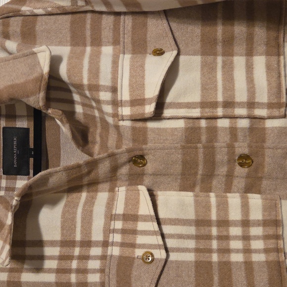 Banana Republic Beige Checkered Shirt - Picture 3 of 4